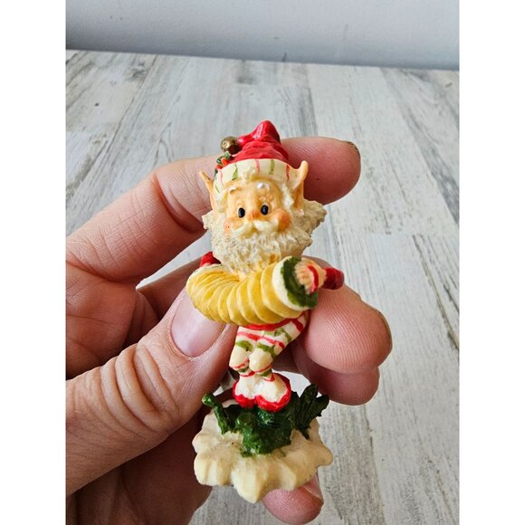Enesco swifty elf accordion North Pole village figurine Xmas vintage ziminecki d - Picture 5 of 9